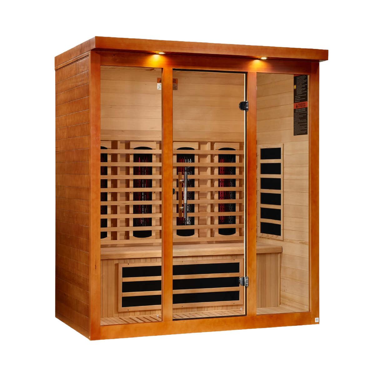 Dynamic Vila Grande 4-Person Full Spectrum Near Zero EMF (Under 3MG) FAR Infrared Sauna (Canadian Hemlock)