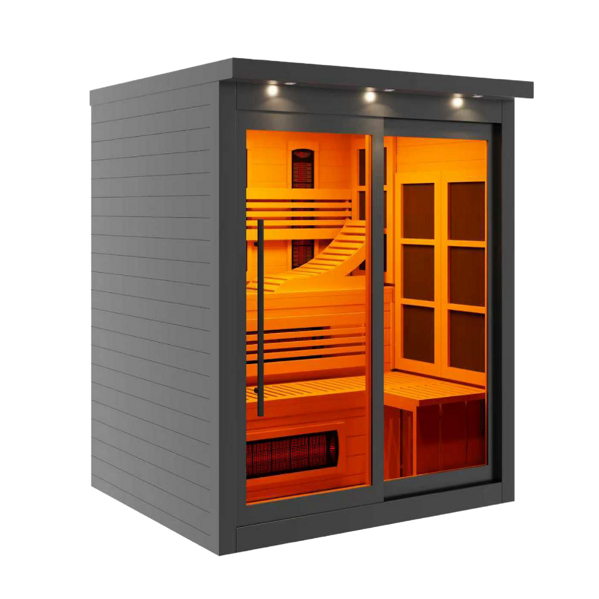 Golden Designs 6-person Full Spectrum Near Zero EMF Sauna - Black Finish