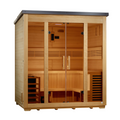 Golden Designs "Vorarlberg" 5 Person Traditional Outdoor Sauna - Flat Roof