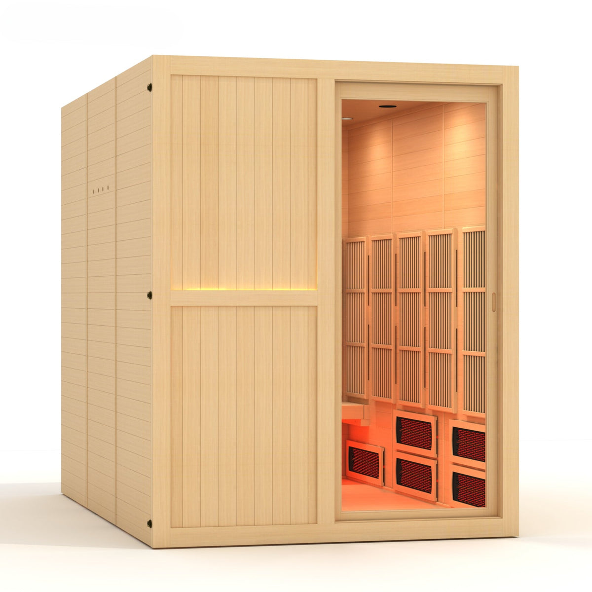 Maxxus S-Line Yoga 3-Person Full Spectrum Near Zero EMF (Under 3MG) FAR Infrared Sauna (Canadian Hemlock)