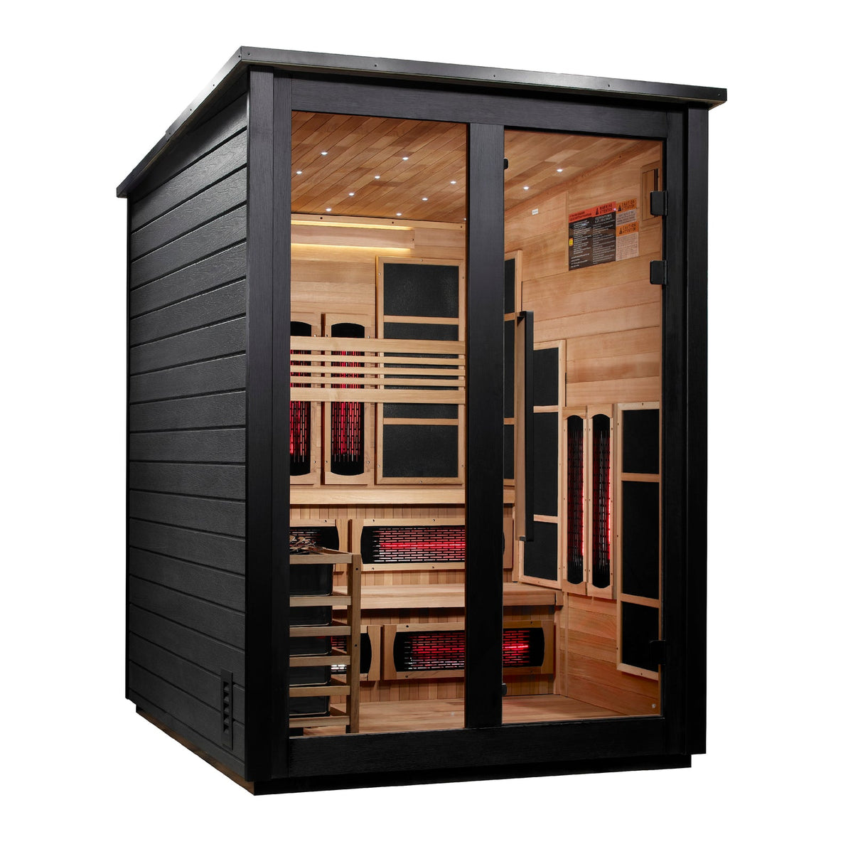 Golden Designs Kaskinen 6 Person Black Barn Hybrid Outdoor Sauna